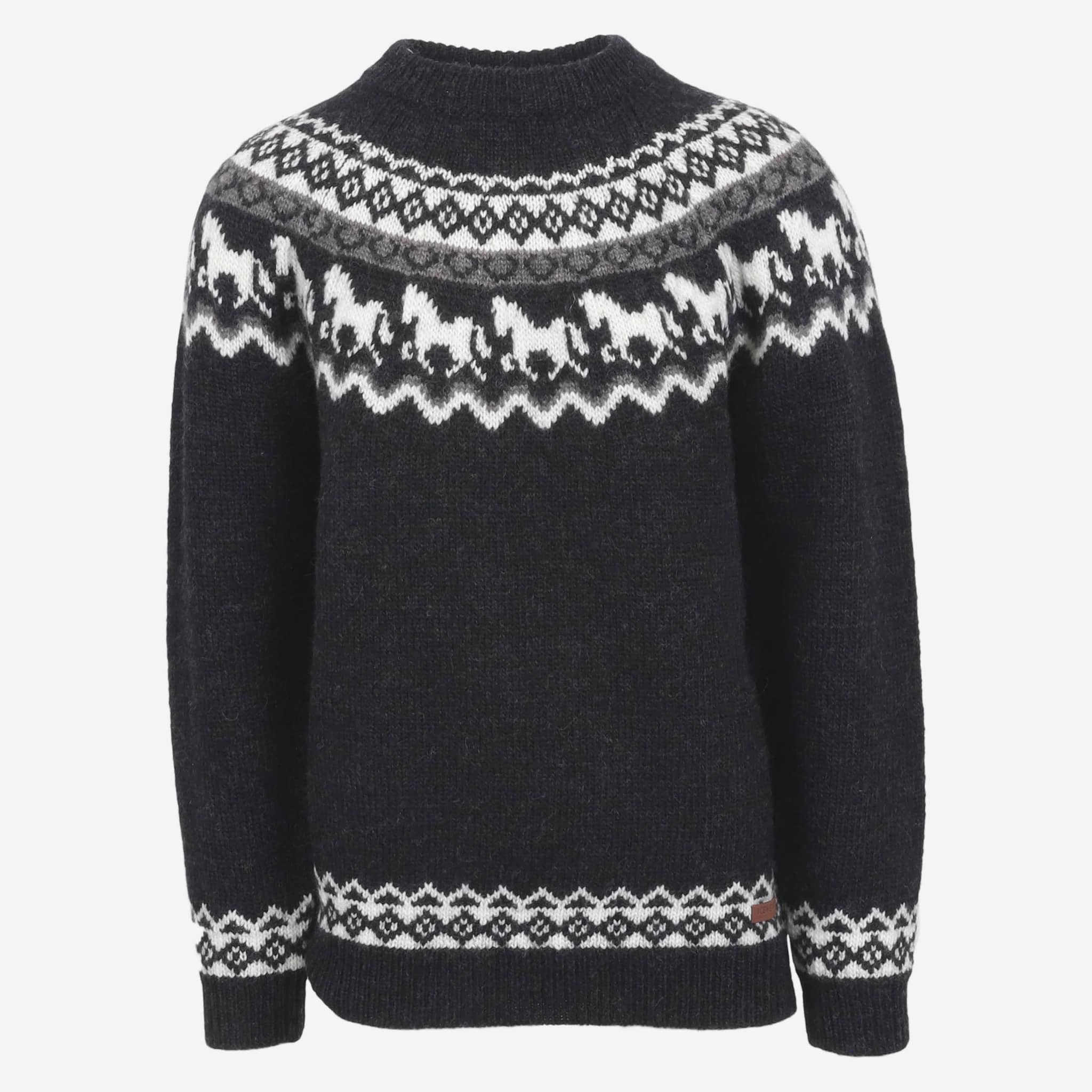 Sleipnir Pferd Muster Wollpullover 